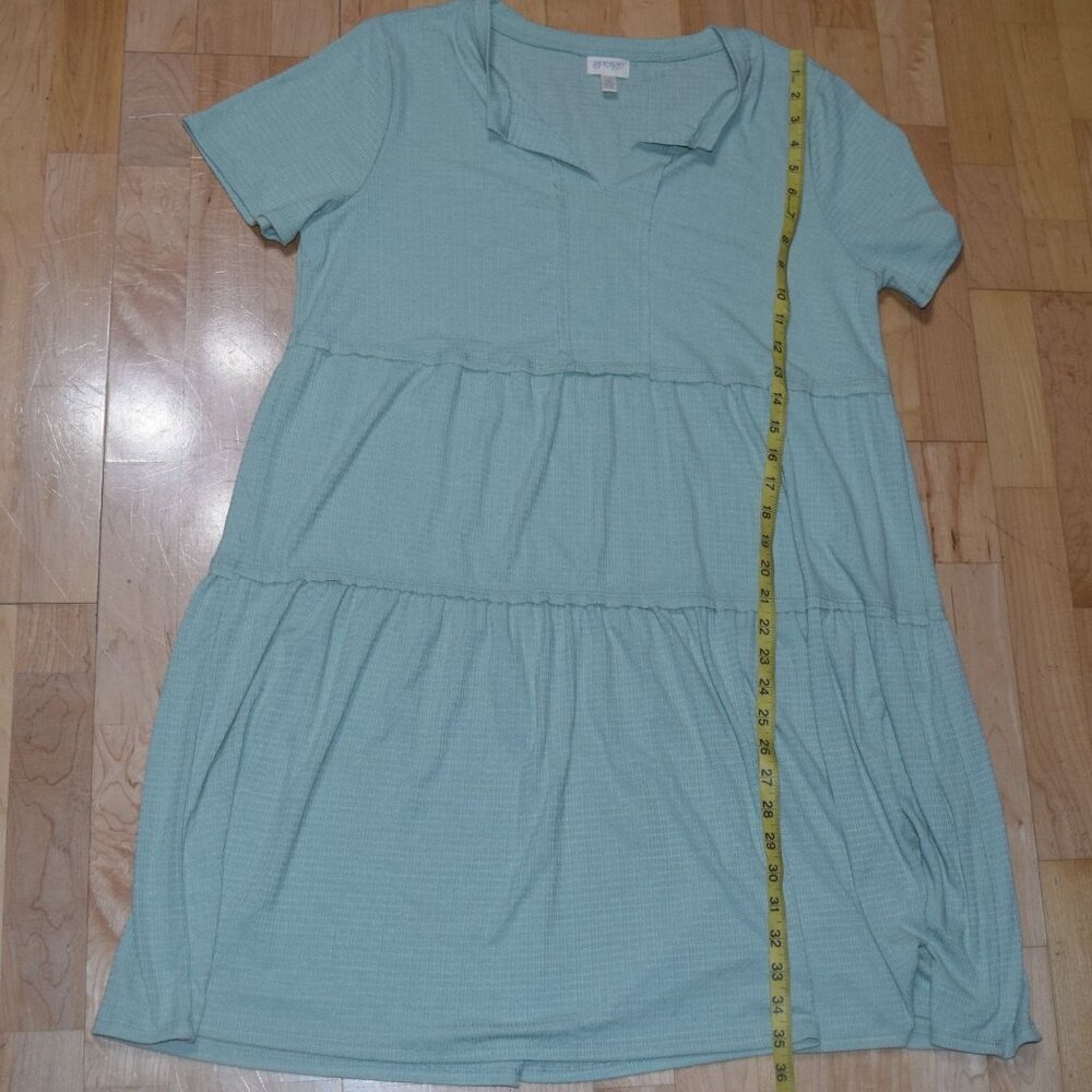 GREIGE Women's Sz XL Sage Tiered Babydoll Swing Dress - EXCELLENT Condition - Picture 6 of 7